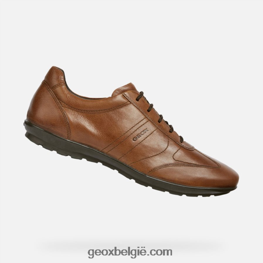 symbool mens bruine katoen Geox Z2BD0B1807