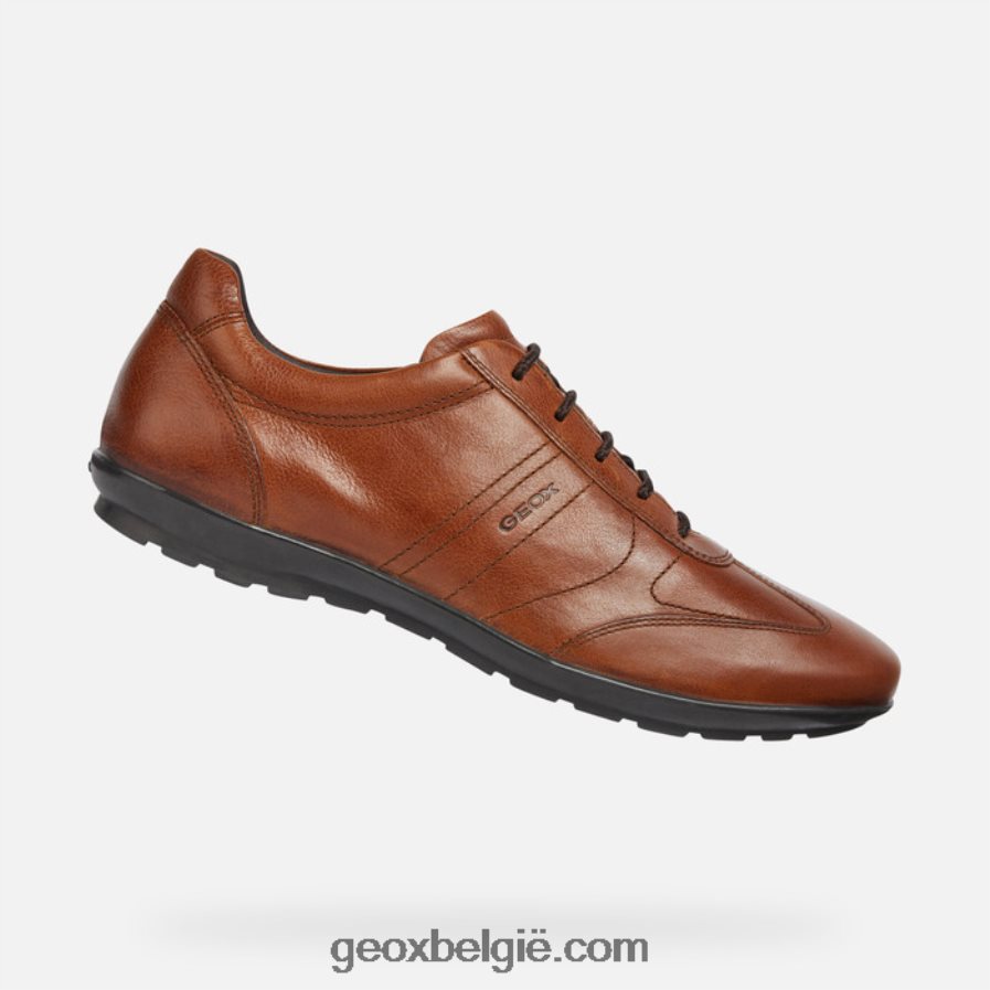 symbool mens bruine katoen Geox Z2BD0B1851