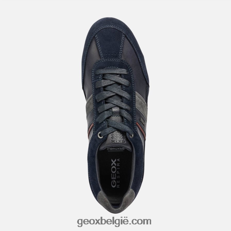 wel man marine/donker bordeaux Geox Z2BD0B1809